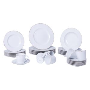 Aparelho de Jantar Elisa em Porcelana Decorada 30 Peças